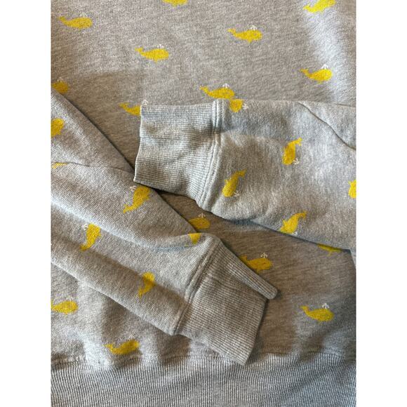 Wildfox Couture Small Gray Yellow Sweatshirt Nautical Whale Print Crew Neck Sz S - Picture 11 of 13